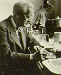 Sir Alexander Fleming at work
