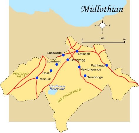 Midlothian Map