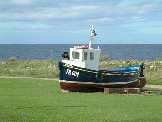Fishing Boat pulled out at Rosehearty