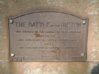 Plaque commemorating the Battle of Hieton