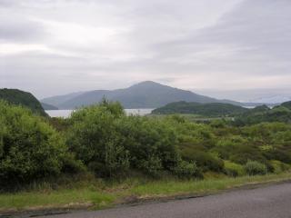 View to Sleat peninsula from mainland at Lochalsh