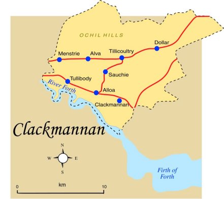 Clackmannanshire Map